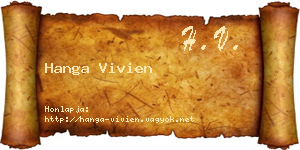Hanga Vivien névjegykártya